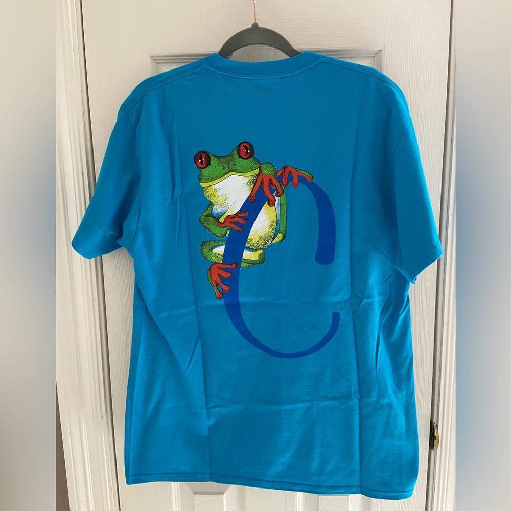 Blue Frog Graphic Adult T-Shirt from the Caribe Resort